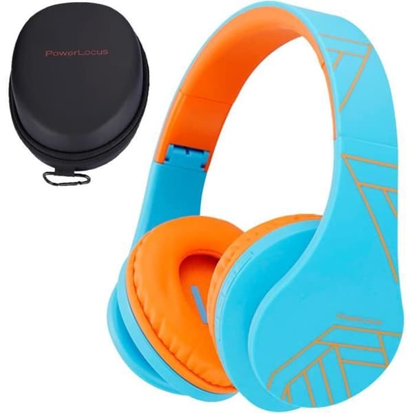 Bluetooth-hörlur för barn - PowerLocus - P2 - Volymbegränsad 85db - Fällbar - Inbyggd mikrofon