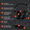 Miniatyrbild 6 av 6: Trådlösa gaming-headset - Logitech - A50 LIGHTSPEED - Dockningsstation - PRO-G GRAPHENE - Svart