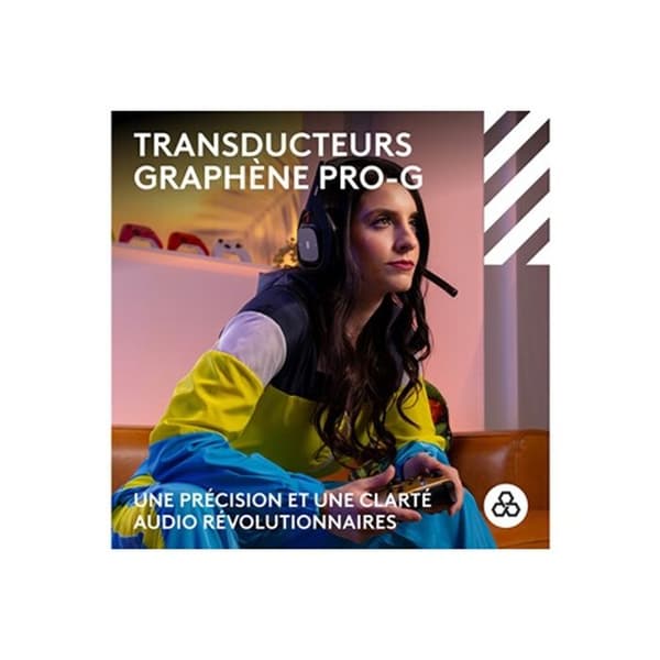 Trådlösa gaming-headset - Logitech - A50 LIGHTSPEED - Dockningsstation - PRO-G GRAPHENE - Svart