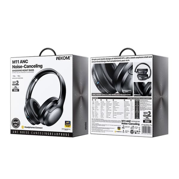 WEKOME M11 Enjoyer Series - Trådlösa Bluetooth V5.3 ANC suprahörlurar (Vit)