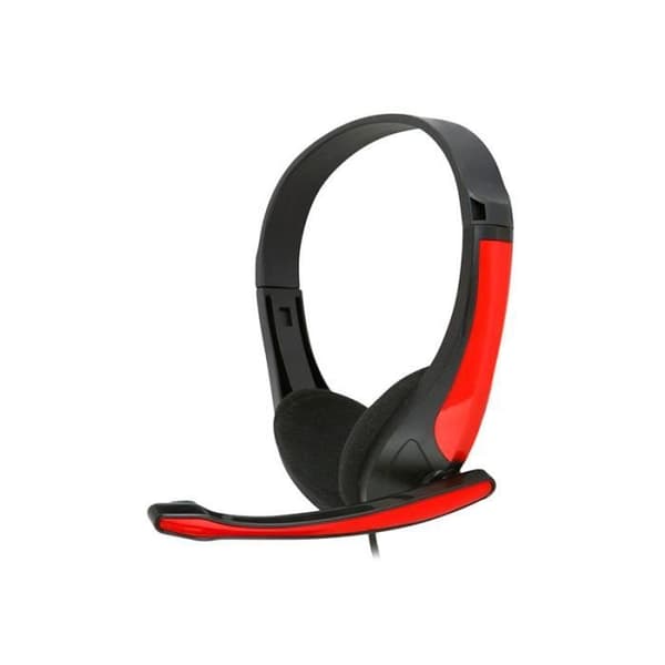 OMEGA FREESTYLE Huvudtelefon + Mikrofon PC FH4088 Röd Svart