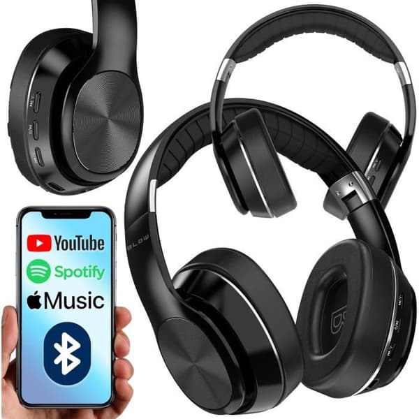 Trådlösa hörlurar - BLOW - BTX700ANC - Bluetooth 5.3 - Aktiv brusreducering - Fällbar design