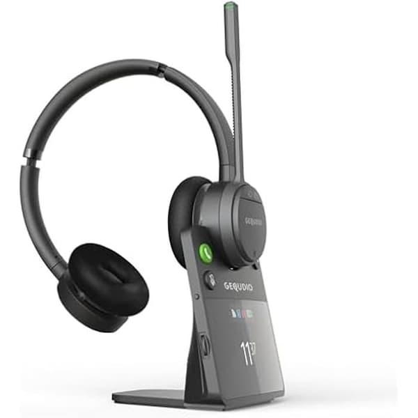 Hörlurar - GEQUDIO - GC-4 - DECT &amp; Bluetooth - Aktiv brusreduktion - 20h batteritid