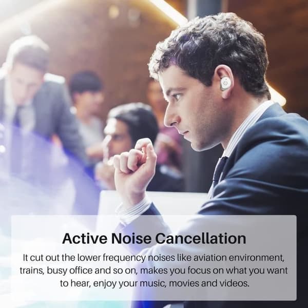 TOZO NC9 Trådfria Bluetooth-hörlurar Aktivt brusreducering Touchkontroll Bluetooth 5.0 In-ear stereo med laddningsfodral