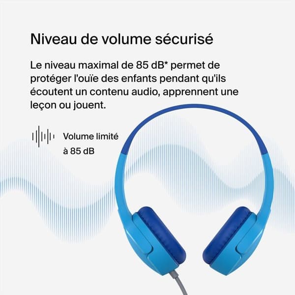 Hörlurar - Belkin - Soundform Mini - Trådad - Över örat - Blå