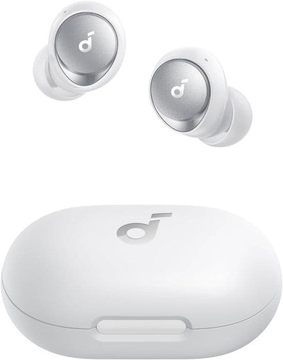 Soundcore Space A40 trådlösa Bluetooth-hörlurar Automatisk brusreducering, trådlösa hörlurar, 50 timmars speltid