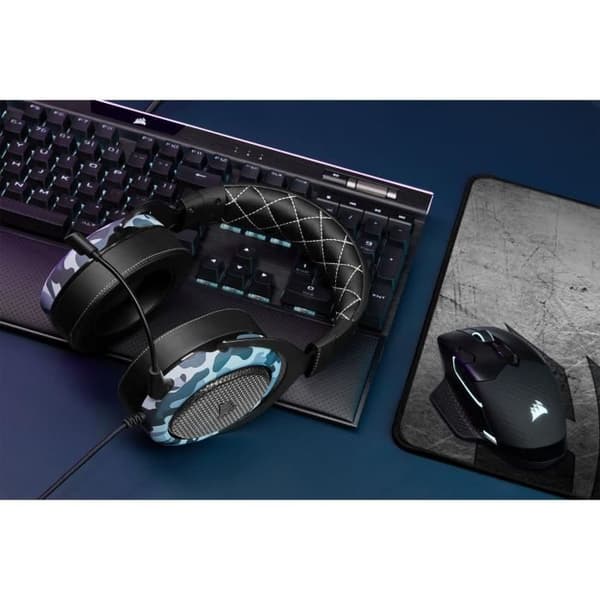 CORSAIR HS60 HAPTIC Gaming Headset - Kabelanslutet - Haptisk bas - Öronkuddar med memory foam - Högkvalitativt ljud