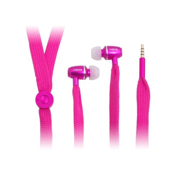 In-ear-hörlurar med snörning och mikrofon