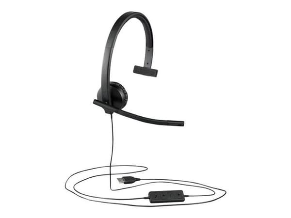 Microhörlurar - trådad - USB-C - Logitech - Logitech H570e - Microhörlurar - över örat - trådad - USB-C - Certifierad för Microsoft