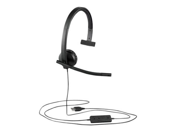 Microhörlurar - trådad - USB-C - Logitech - Logitech H570e - Microhörlurar - över örat - trådad - USB-C - Certifierad för Microsoft