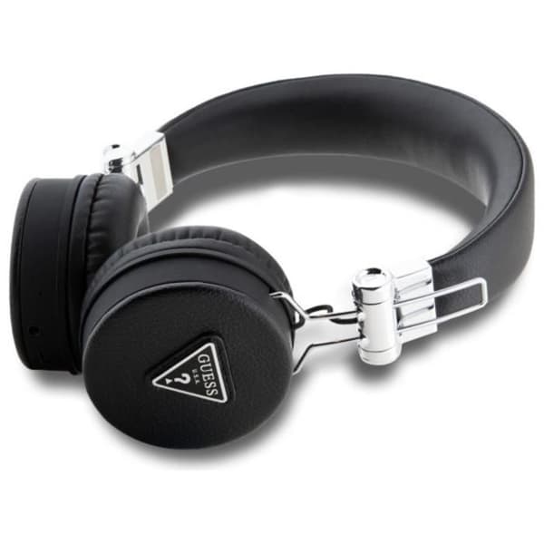 Trådlösa Bluetooth ENC-hörlurar med klassisk rund form i svart.