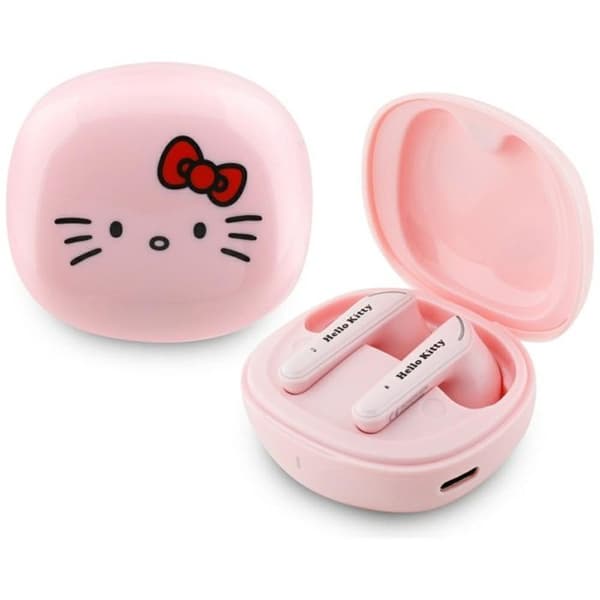 TWS-hörlurar + laddningsfodral (rosa) Hello Kitty O Blank finish