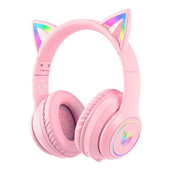 ONIKUMA - B90 Ros - Bluetooth 5.0 Spelheadset Kawai LED RGB