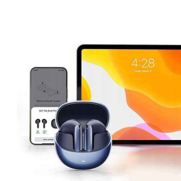 Trådlösa hörlurar - QCY - Ailybuds Pro - Bullerdämpning - Bluetooth 5.3 - IPX5