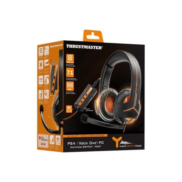 THRUSTMASTER Y-350CPX 7.1-drivna trådbundna hörlurar - 7.1-kanals virtuellt surroundljud
