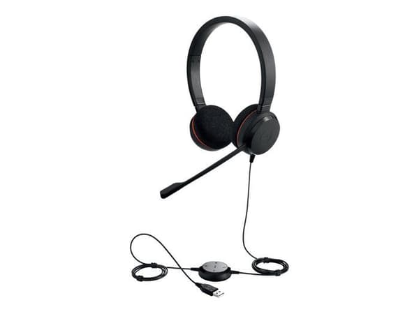 JABRA Evolve 20 MS trådbundet stereoheadset för VoIP-mjuktelefoner