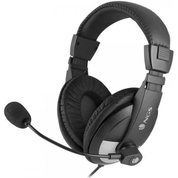 NGS MSX9 Black Headset Mikrofon - Idealisk för PC - Volymkontroll - Justerbart pannband - 5 års garanti