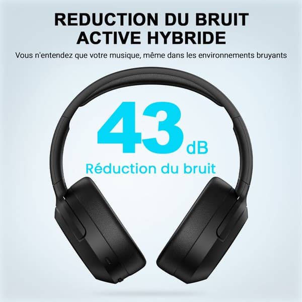 Edifier W820NB Plus aktiva brusreducerande hörlurar Högupplösta trådlösa hörlurar 49 timmars uppspelningsheadset