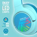Miniatyrbild 3 av 6: Barnhörlurar - PowerLocus - Bluetooth - Begränsad volym 74-85-94dB - 45 timmar - Färgade LED-lampor