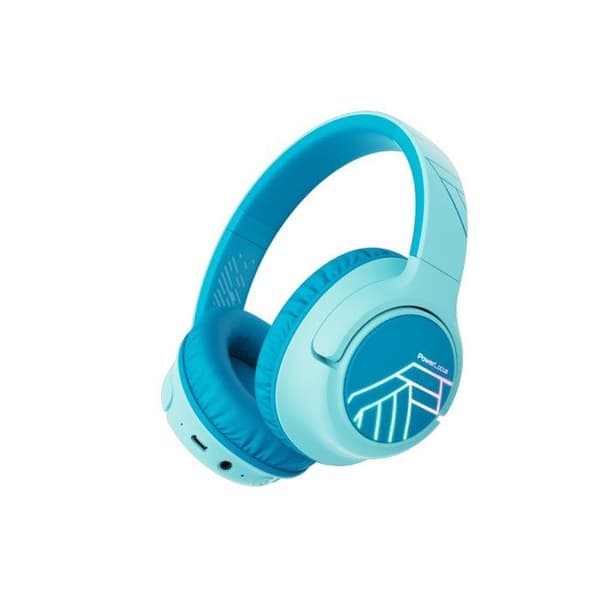 Barnhörlurar - PowerLocus - Bluetooth - Begränsad volym 74-85-94dB - 45 timmar - Färgade LED-lampor