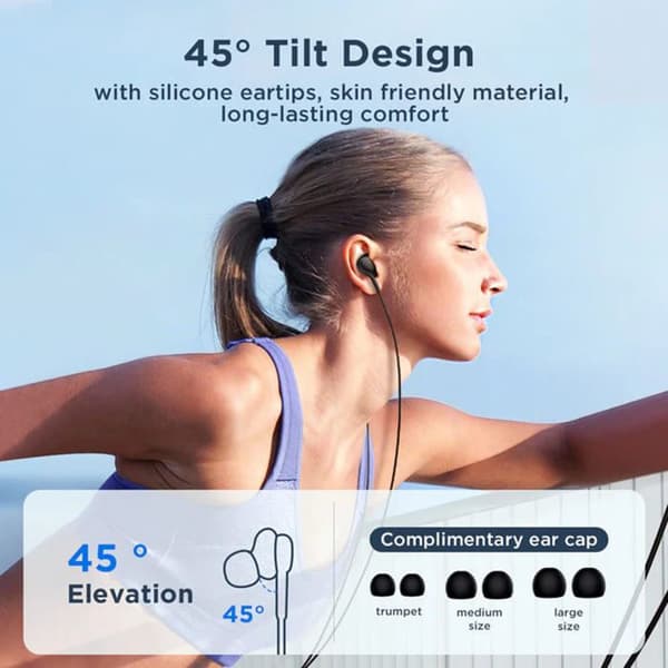 Trådbundna hörlurar med mikrofonkontakt 3,5 mm, in-ear, Hi-Fi-ljud, 1,2 m - JoyRoom (JR-EW02) - Vit