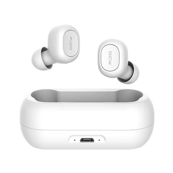 Trådlösa hörlurar - QCY - T1C - Bluetooth 5.0 - USB-C laddningsfodral - Svettsäker