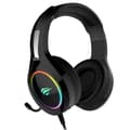Miniatyrbild 4 av 4: GAMENOTE HV-H2232D spelheadset med mikrofon och RGB-bakgrundsbelysning för PC och konsoler - 50 mm högtalare - Volymkontroll
