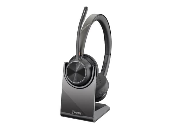 Headset - Bluetooth - trådlöst, trådbundet - USB-C - HP Inc. - Poly Voyager 4320 - Voyager 4300 UC-serien - headset - på guld