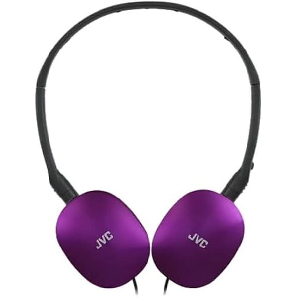 Platt Fällbar Huvudtelefon - JVC - HA-S160M-V-U - Lila - Mikrofon med Fjärrkontroll - 66g Lätt