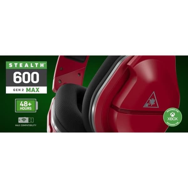 TURTLE BEACH Stealth 600 Max Midnight Red Gaming Headset - Röd - Multiplattform (TBS-2368-02)
