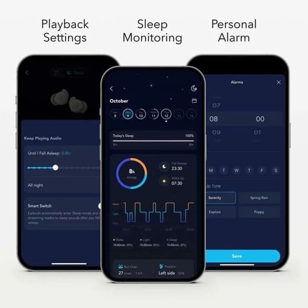 Trådlösa hörlurar - Anker - Sleep A20 - Bluetooth 5.3 - TWS - Brusreducering - Vit