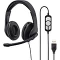Miniatyrbild 1 av 4: Hama PC-headset HS-USB300 USB-kabel, stereo on-ear svart