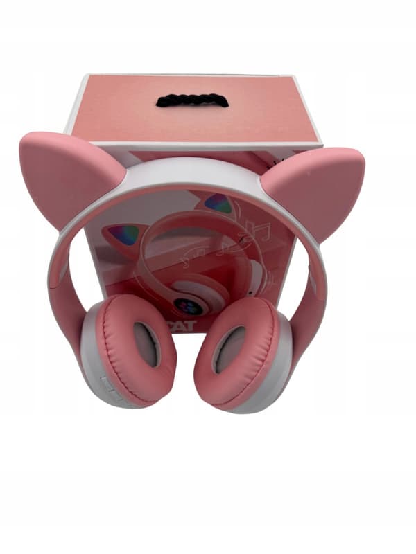 DreamCraft CAT-EAR-HOVEDTELEFONER TIL BØRN, RGB-BAGGRUNDSBELYSET GAMING