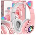 Miniatyrbillede 1 af 11: DreamCraft CAT-EAR-HOVEDTELEFONER TIL BØRN, RGB-BAGGRUNDSBELYSET GAMING