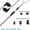 Miniatyrbild 2 av 4: AGPTEK 3,5 mm IPX8 SE11B Vattentäta hörlurar, Vattentätt Headset Kompatibel med S12/S07 Vattentät mp3, telefon, iPad etc. fjädertråd