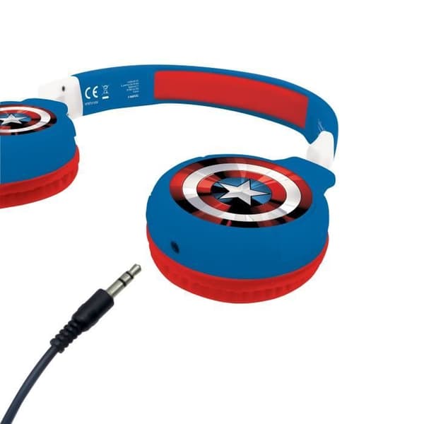AVENGERS - 2-in-1 Bluetooth-kuulokkeet - Mukavat ja kokoontaitettavat langalliset kuulokkeet kuulovammaisille lapsille - LEXIBOOK