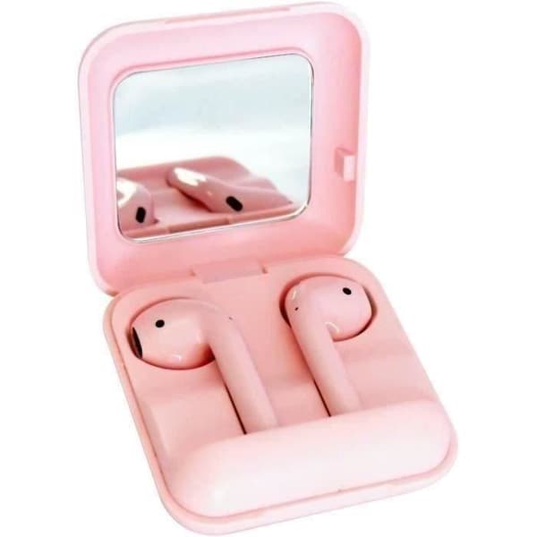VAALEANPUNAISET STEREO BLUETOOTH-NAPPIKUULOT - INOVALLEY - CO15-MIRROR-P