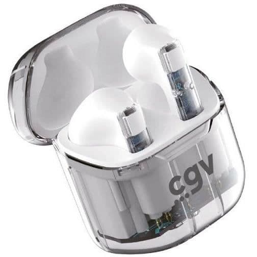 Trådløse Bluetooth-hovedtelefoner - CGV - URBAN GHOST (Hvid) - 30 timers batterilevetid - Touch-betjening - TWS