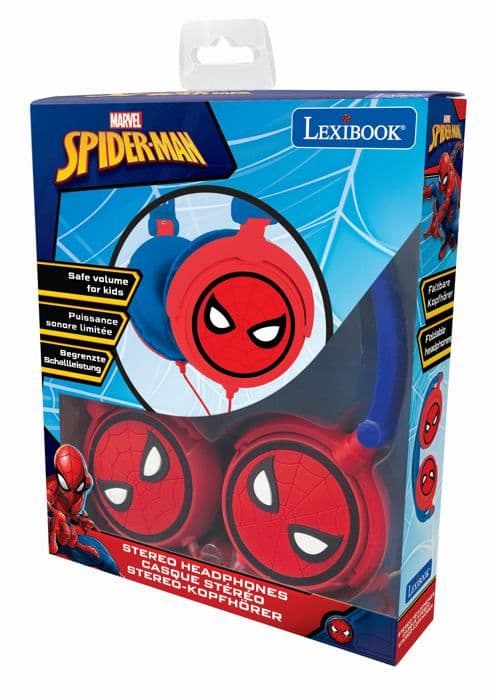 LEXIBOOK - SPIDER-MAN - Stereokuulokkeet, rajoitettu äänenvoimakkuus, kokoontaitettava ja säädettävä