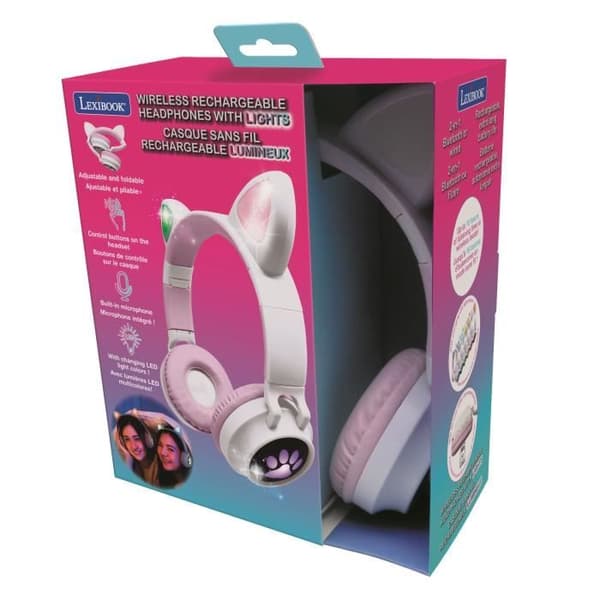 2-in-1-kuulokkeet kissankorvilla langattomaan musiikin kuunteluun Bluetooth 5.0:lla