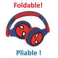 Miniatyrbild 3 av 5: SPIDER-MAN Bekväma Hopfällbara 2-i-1 Bluetooth- och trådanslutna Hörlurar för Barn med Hörselnedsättning - LEXIBOOK
