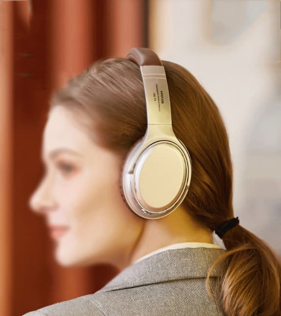 Bluetooth-kuulokkeet Retro Metal -päänauhalla, 5.4 Ultra Long Life -urheilukuulokkeet, taitettavat