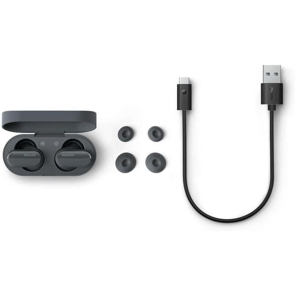 True Wireless-hörlurar - Philips - TAT3508BK - Bullerdämpning - Batteritid 21h - IPX4