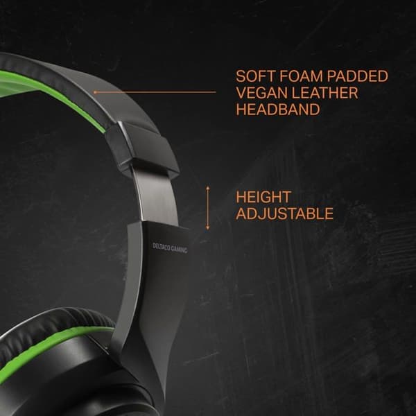 Deltaco - GAM-128 - GAMING - Stereo Gaming Headset för Xbox Series S/X, 40 mm stereohögtalare, flexibel mikrofon
