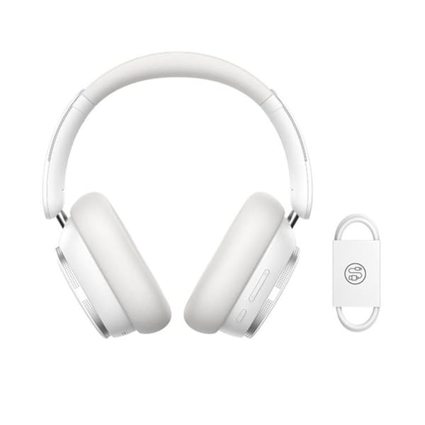 Bowie H1 Pro trådlösa hörlurar (A00050601213-00) Bluetooth, brusreducerande BASEUS Moon White