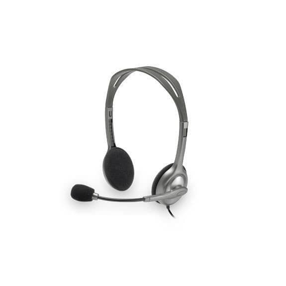 LOGITECH H111 STEREO trådbundet headset - Kontor/Callcenter - Stereo - Grå