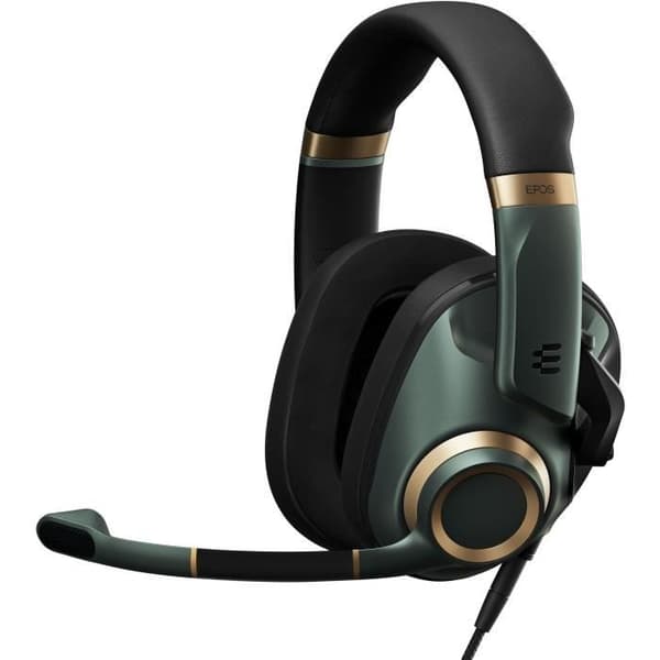 Gamerheadset EPOS H6PRO Closed green racing - Headsetmikrofon - Grön - Brusisolering - 2 års garanti