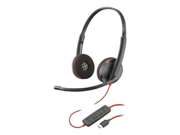 HP Poly Blackwire C3220 USB-C Headset - Stereo - Svart - Kontor