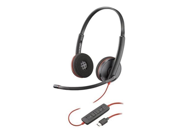 HP Poly Blackwire C3220 USB-C Headset - Stereo - Svart - Kontor