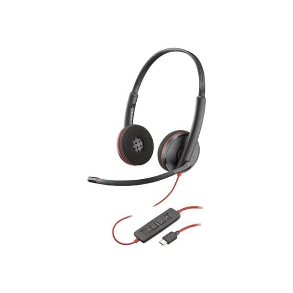 HP Poly Blackwire C3220 USB-C Headset - Stereo - Svart - Kontor